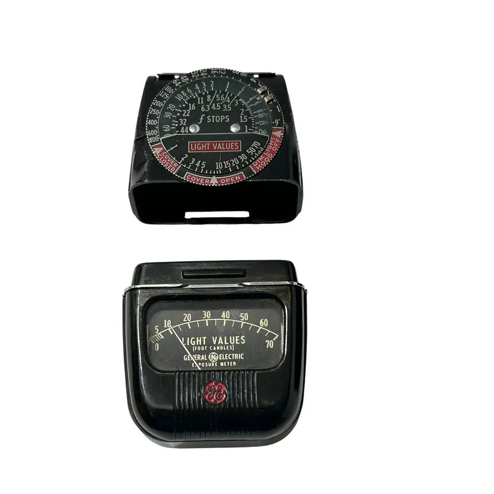 Vintage General Electric DW-48 Exposure Meter Light Meter w/ Original Case USA